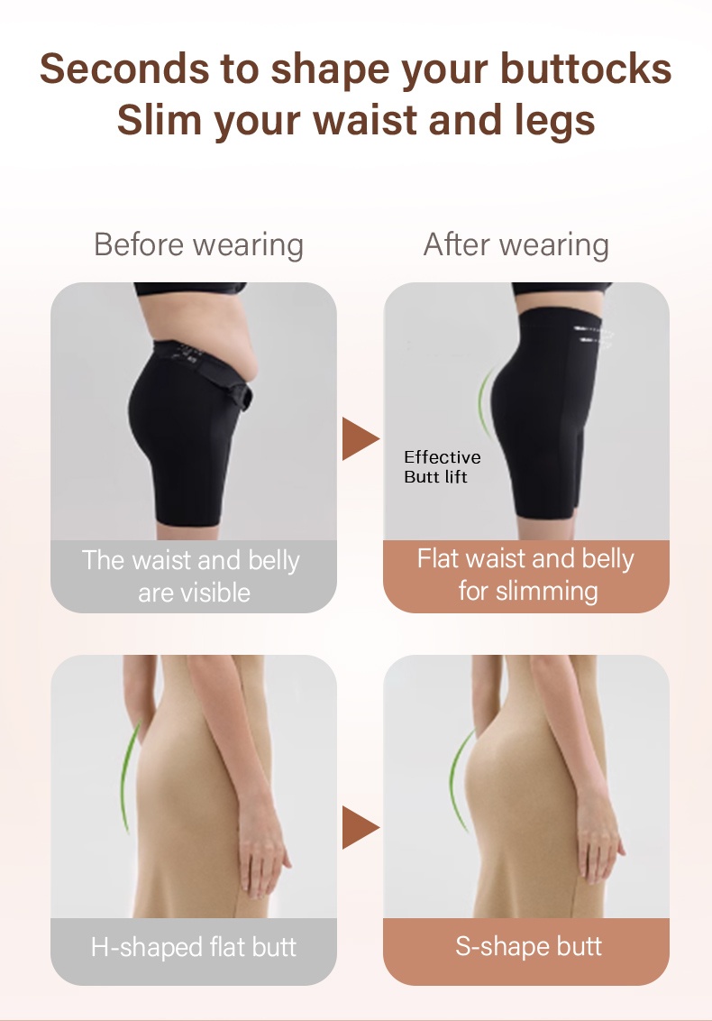High-Waist Shapewear Shorts Tummy Control & Butt Lifting, Easy Take On & Off, Comfortable No Pressure VEIMIA 