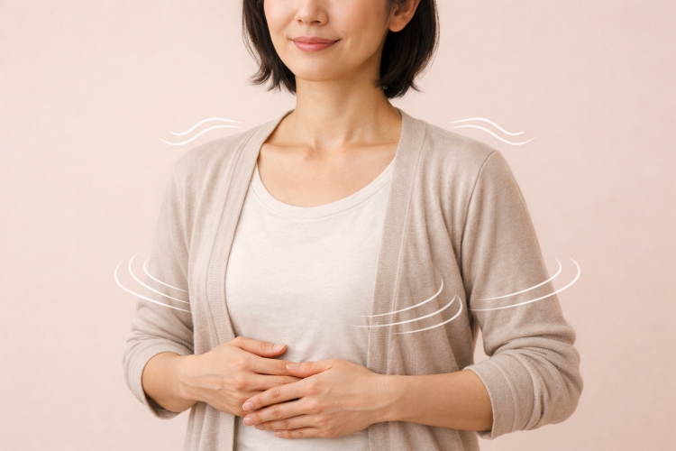 Illustration showing how bra comfort and proper bra sizing support body awareness and everyday wellbeing.