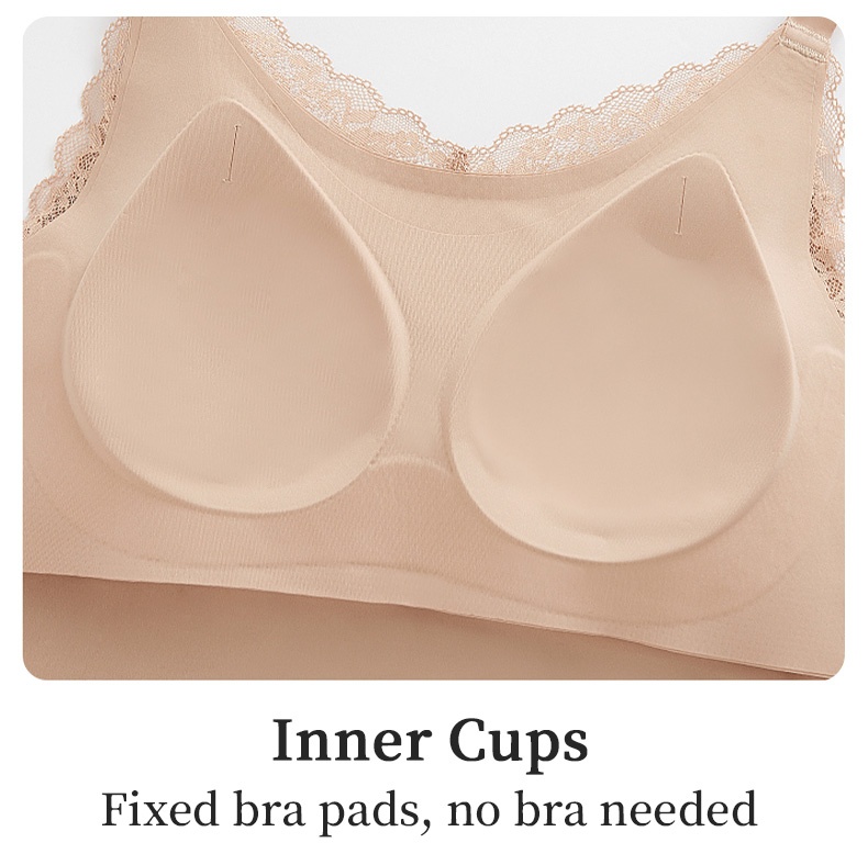 Bra-free ​​Camisoles​​ With Elegant Lace ​​Designs​​, Seamless Support & Flattering Lift For Natural Shape VEIMIA