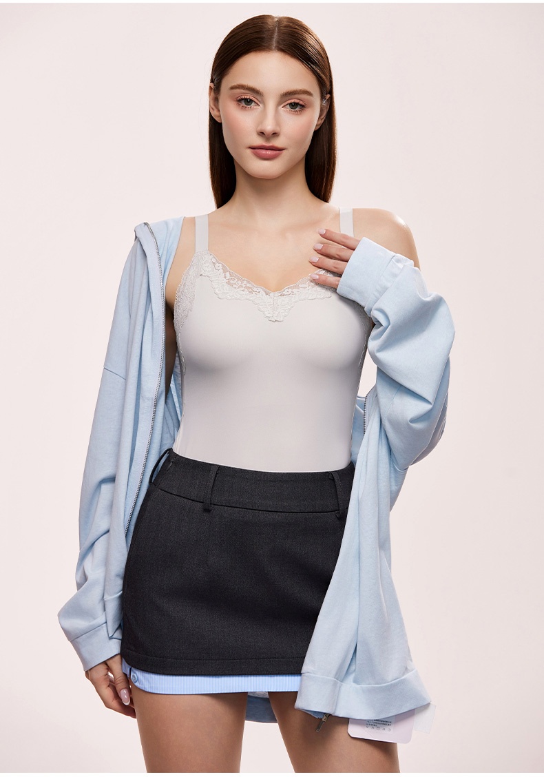 Bra-free Camisole With Elegant Lace Design, Seamless ​​Supports​​ & Flattering Lift For Natural ​​Shapes​​ VEIMIA