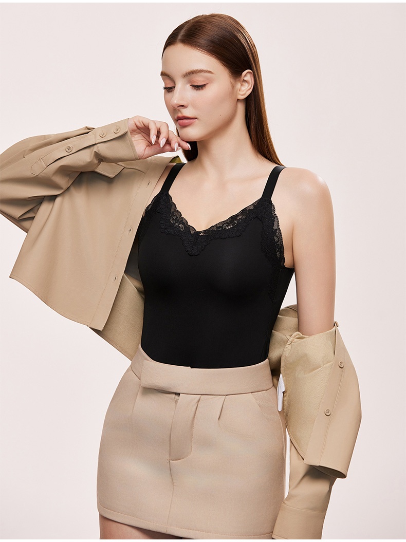 Bra-free ​​Camisoles​​ With Elegant Lace ​​Designs​​, Seamless Support & Flattering ​​Lifts​​ For Natural Shape VEIMIA