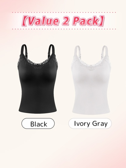Braless ​​Camisoles​​ With Elegant Lace ​​Designs​​, Seamless ​​Supports​​ & Flattering Lift For Natural Shape VEIMIA