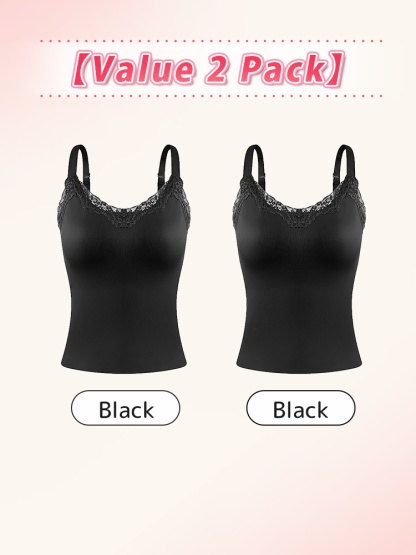 Braless ​​Camisoles​​ With Elegant Lace Design, Seamless Support & Flattering ​​Lifts​​ For Natural ​​Shapes​​ VEIMIA