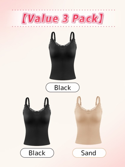 Braless ​​Camisoles​​ With Elegant Lace ​​Designs​​, Seamless ​​Supports​​ & Flattering ​​Lifts​​ For Natural ​​Shapes​​ VEIMIA