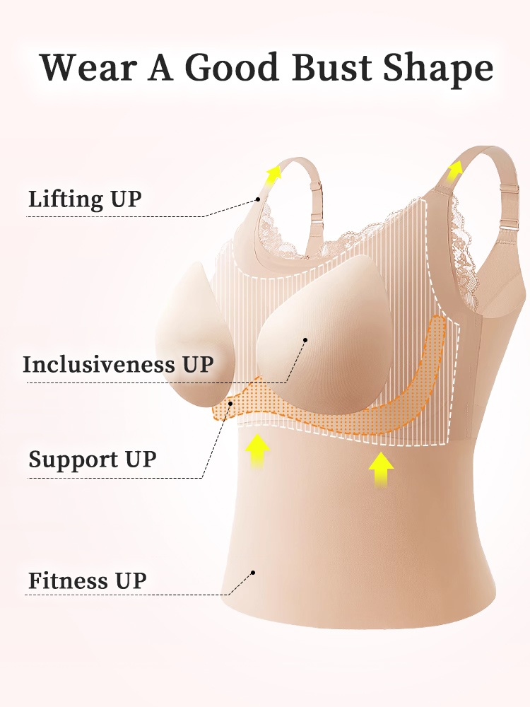 Bra-free Camisole With Elegant Lace ​​Designs​​, Seamless ​​Supports​​ & Flattering ​​Lifts​​ For Natural Shape VEIMIA