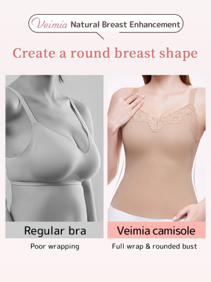 Bra-free ​​Camisoles​​ With Elegant Lace ​​Designs​​, Seamless ​​Supports​​ & Flattering Lift For Natural ​​Shapes​​ VEIMIA