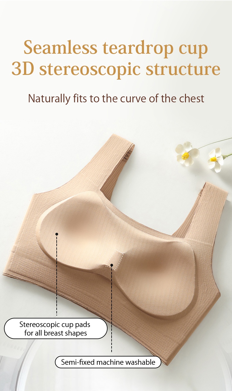 Breathable Seamless Bra - 24 Hours Wearable One-piece Tank Top Design Comfortable Bra With Soft Nude Feeling VEIMIA