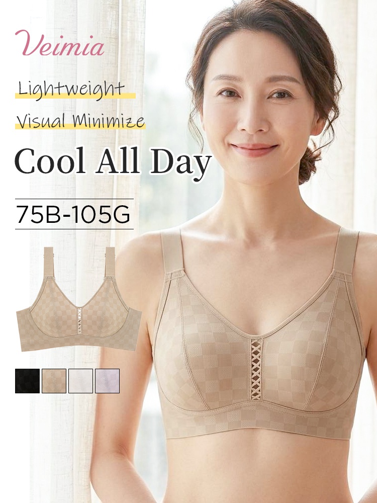 VEIMIA Breezy Minimizer Bra with pad-free cups for large breasts and hot weather