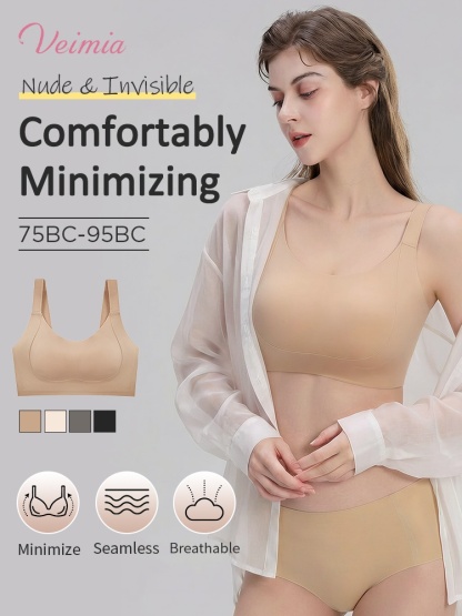 Bust-balancing Minimizer Bra Comfortable Smoothings, Nude & Invisible For Natural Lift VEIMIA