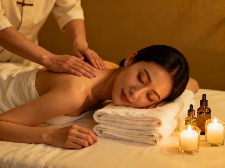 VEIMIA Bust firming treatment style wellness setting commonly seen in Singapore spas