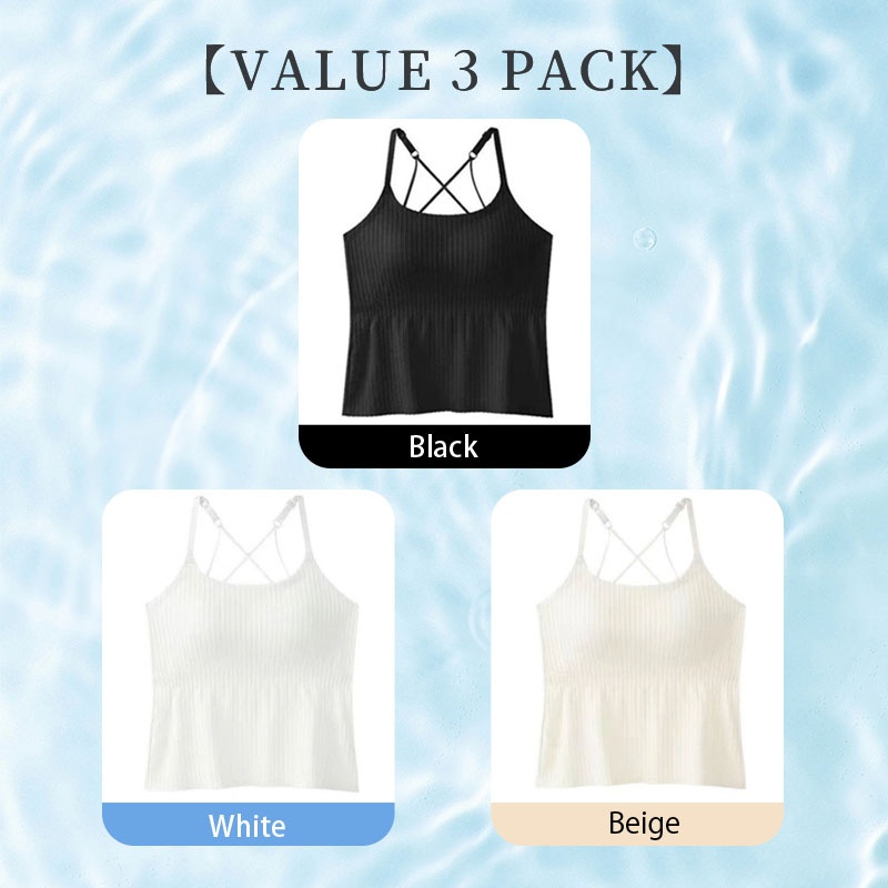 Women Camisole Covers Fat For Slimming, Ultra Cool & Breathable Fabric Tank Tops With Built In Bra VEIMIA