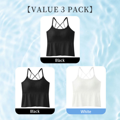 Women Camisole Covers Fat For Slimming, Ultra Cool & Breathable Fabric Tank Tops With Built In Bra VEIMIA