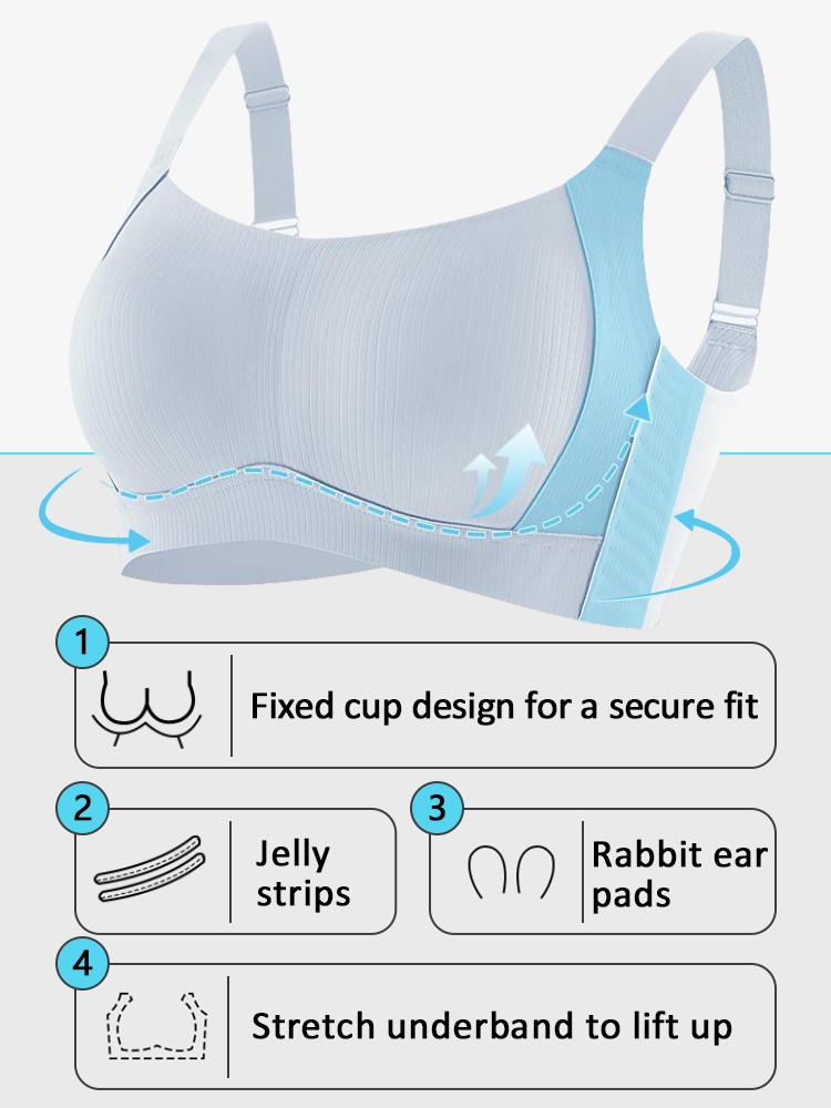 Classic Minimizer ​​Bras​​ Jelly ​​Strip​​ Lift Up & Ultra-thin Fabric For Seamless Wear VEIMIA