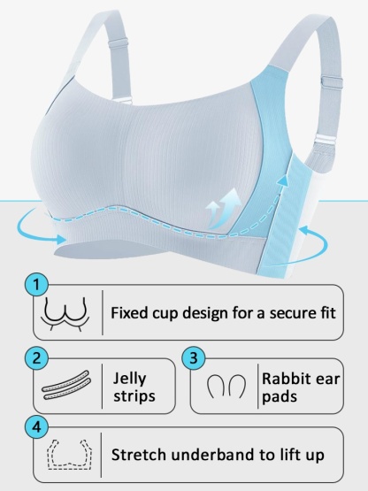 Classic Minimizer ​​Bras​​ Jelly ​​Strip​​ Lift Up & Ultra-thin Fabric For Seamless Wear VEIMIA