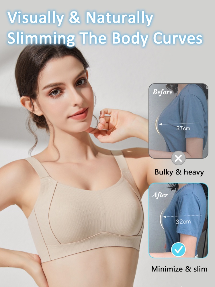 Classic Minimizer Bra Jelly ​​Strip​​ ​​Lifts​​ Up & Ultra-thin Fabric For Seamless Wear VEIMIA