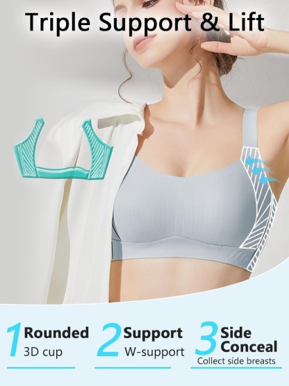 Classic Minimizer Bra Jelly ​​Strip​​ Lift Up & Ultra-thin ​​Fabrics​​ For Seamless Wear VEIMIA