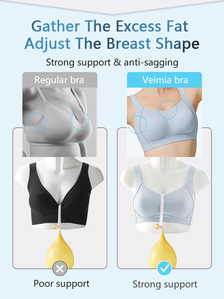 Classic Minimizer Bra Jelly Strips ​​Lifts​​ Up & Ultra-thin ​​Fabrics​​ For Seamless Wear VEIMIA