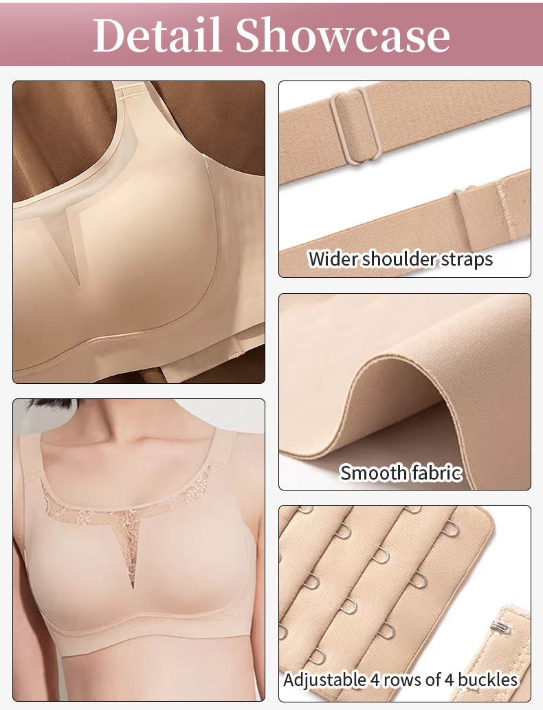 Classic Minimizer Bra Ultra-thin Padding With Invisible Double Lift, Available In Lace & Meshes Necklines VEIMIA