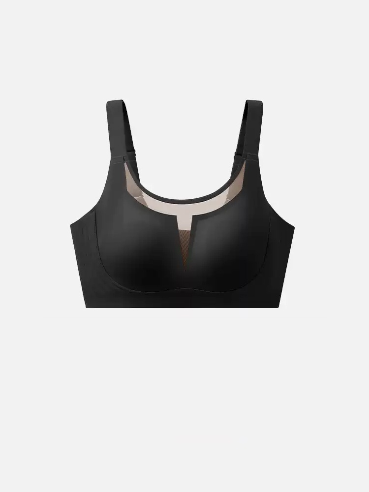 Classic Minimizer Bra Ultra-thin Paddings With Invisible Double Lifts, Available In Lace & Meshes Neckline VEIMIA