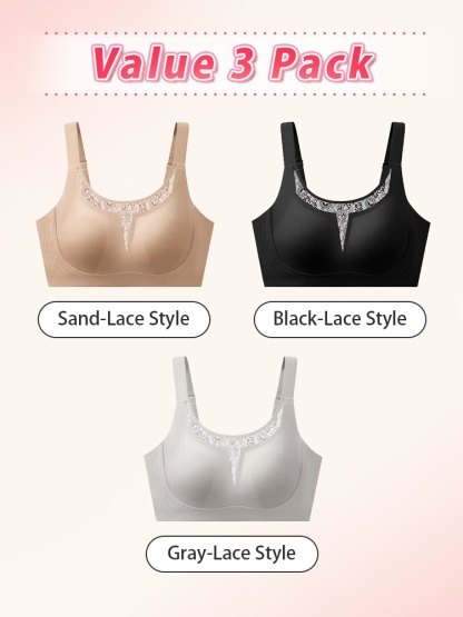 Classic Minimizer Bras Ultra-thin Paddings With Invisible Double Lift, Available In Laces & Mesh Necklines VEIMIA