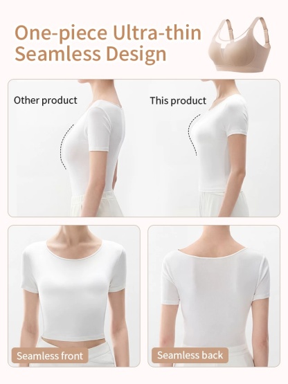 Classic Minimizer Bra Ultra-thin Paddings With Invisible Double Lift, Available In Lace & Mesh Neckline VEIMIA