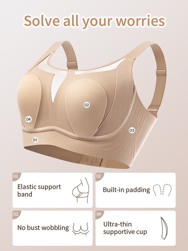 Classic Minimizer Bra Ultra-thin Paddings With Invisible Double Lift, Available In Laces & Mesh Neckline VEIMIA