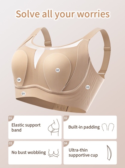 Classic Minimizer Bra Ultra-thin Paddings With Invisible Double Lift, Available In Laces & Mesh Neckline VEIMIA