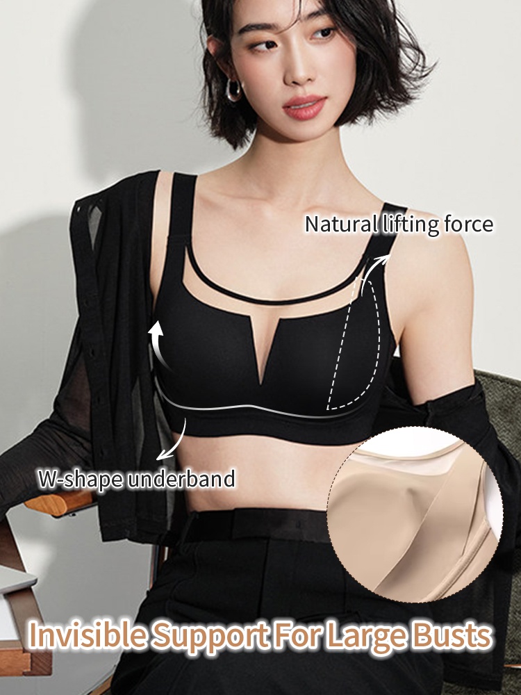 Classic Minimizer Bra Ultra-thin Paddings With Invisible Double Lift, Available In Laces & Meshes Necklines VEIMIA