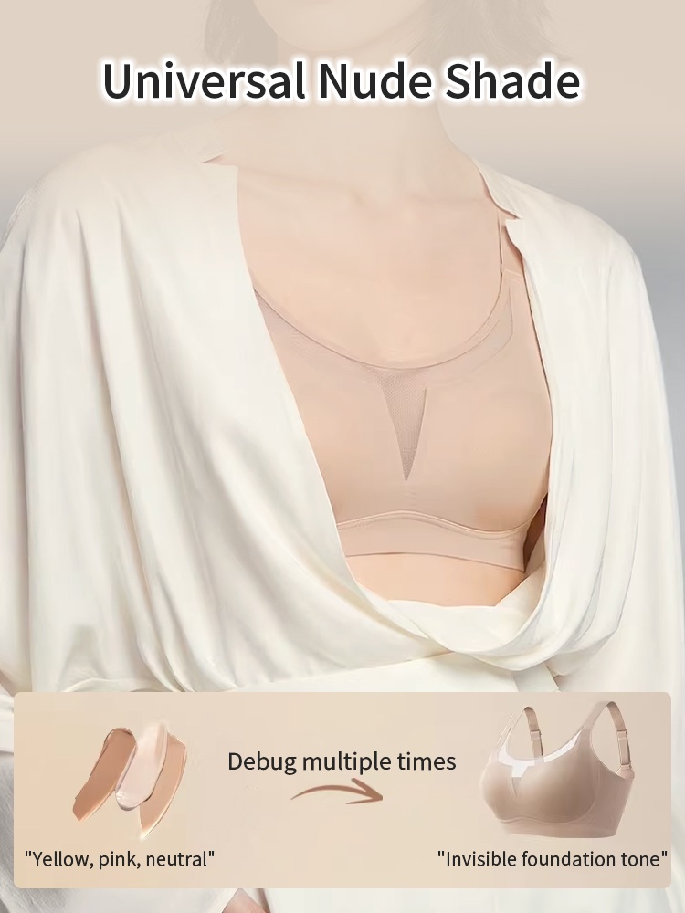 Classic Minimizer Bra Ultra-thin Paddings With Invisible Double Lifts, Available In Lace & Mesh Necklines VEIMIA