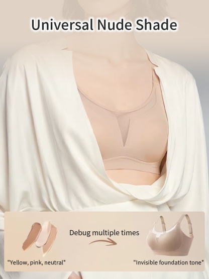 Classic Minimizer Bra Ultra-thin Paddings With Invisible Double Lifts, Available In Lace & Mesh Necklines VEIMIA