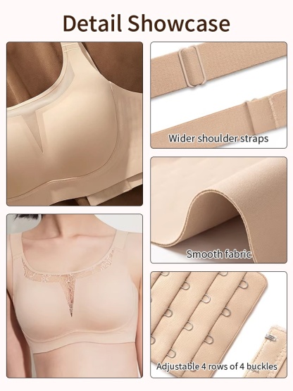 Classic Minimizer Bra Ultra-thin Paddings With Invisible Double Lifts, Available In Laces & Mesh Necklines VEIMIA