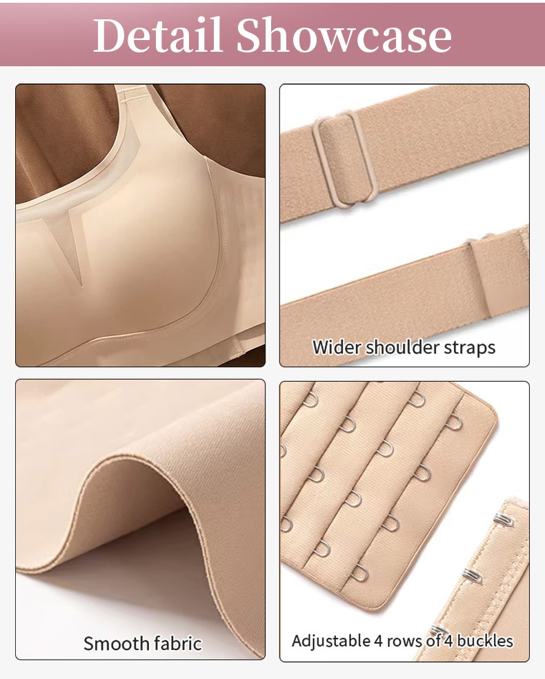 Classic Minimizer Bra With Delicate Mesh Neckline Ultra-thin Padding & Invisible Double Lifts VEIMIA