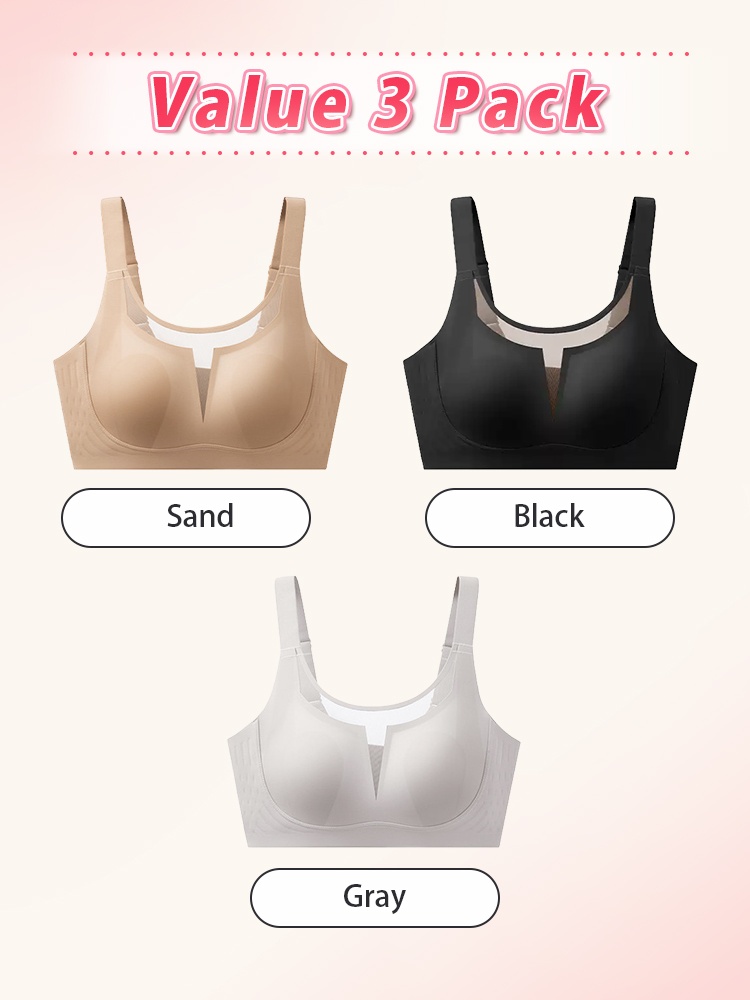 Classic Minimizer Bra With Delicate Netting Neckline Ultra-thin Padding & Invisible Double Lift VEIMIA