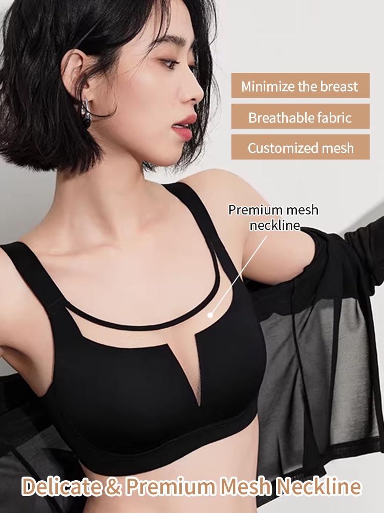 Classic Minimizer Bras With Delicate Mesh Neckline Ultra-thin Paddings & Invisible Double Lifts VEIMIA