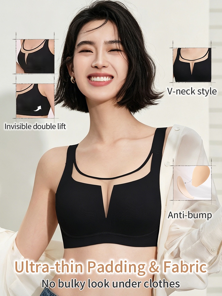 Timeless Minimizer Bra With Delicate Mesh Neckline Ultra-thin Padding & Invisible Double Lift VEIMIA
