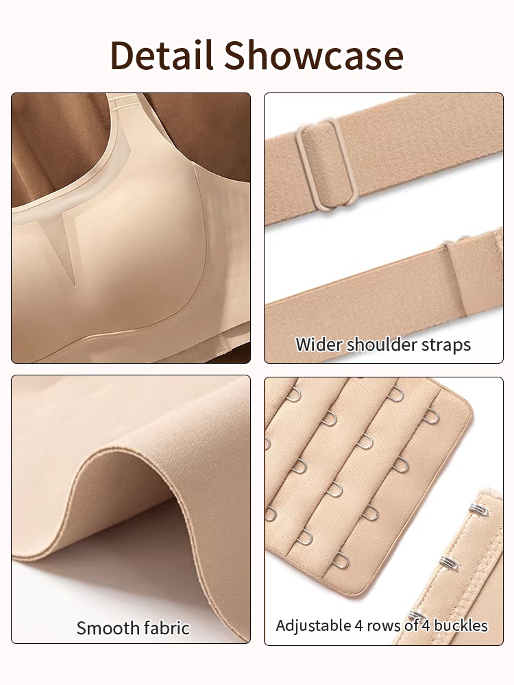 Classic Minimizer Bralette With Delicate Mesh Necklines Ultra-thin Paddings & Invisible Double Lifts VEIMIA