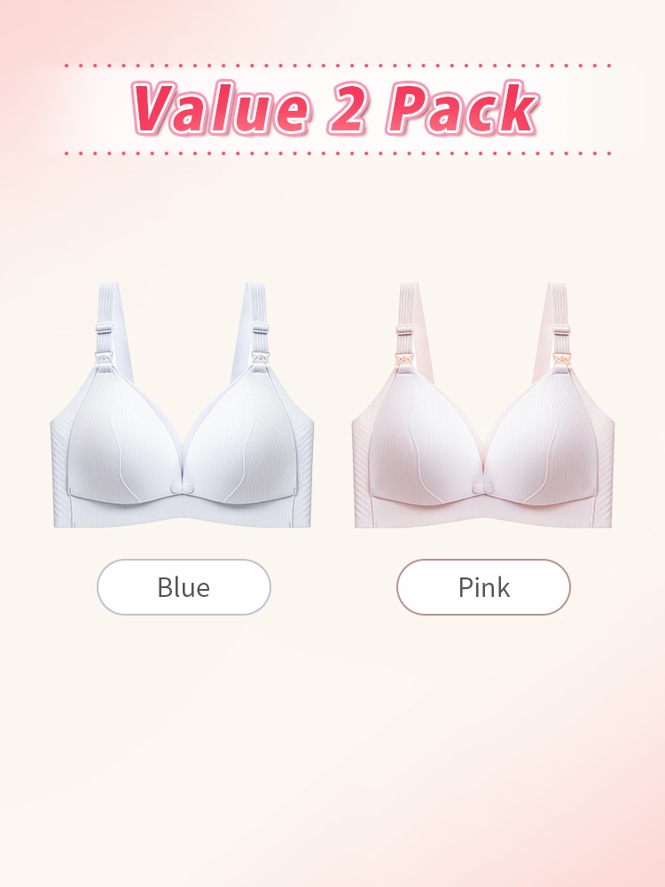 Comfort Nursing Bras Front Buckles Easy Nursings, Stable Support With Expandable Cup For Full Coverage VEIMIA