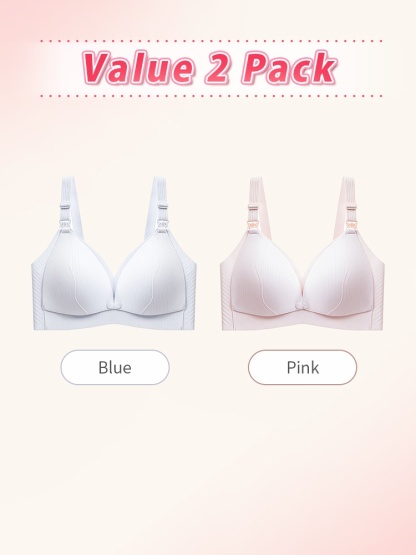 Comfort Nursing Bras Front Buckles Easy Nursings, Stable Support With Expandable Cup For Full Coverage VEIMIA