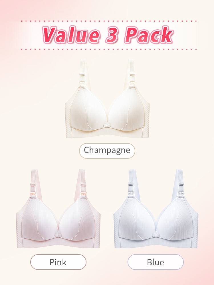 Comfort Nursing Bra Front Buckles Easy Nursing, Stable Supports With Expandable Cups For Full Coverages VEIMIA