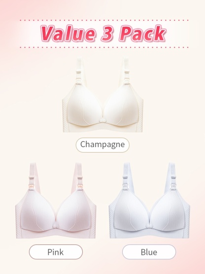Comfort Nursing Bra Front Buckles Easy Nursing, Stable Supports With Expandable Cups For Full Coverages VEIMIA
