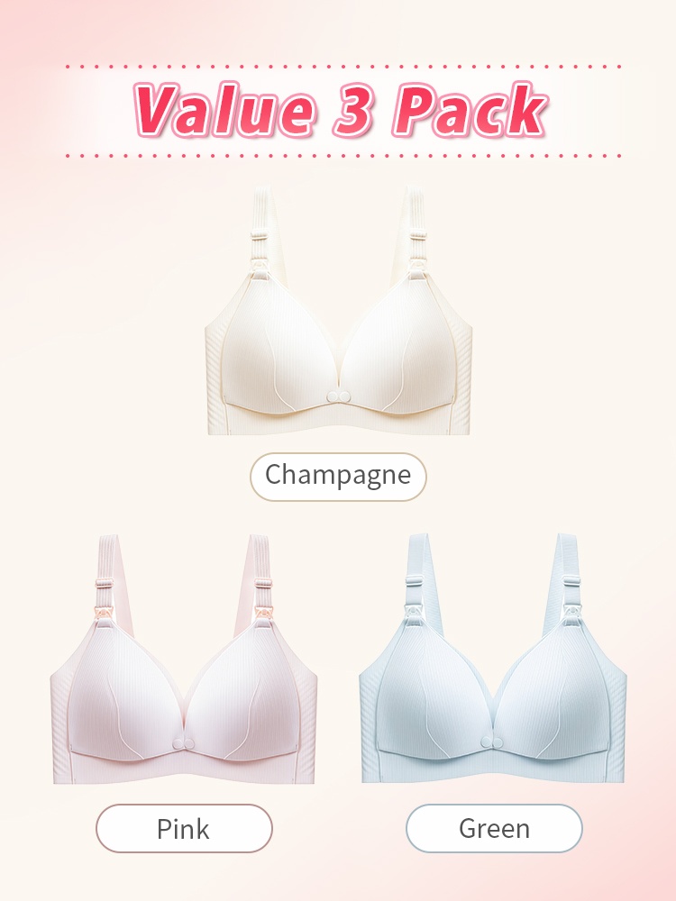 Comfort Nursing Bra Front Buckles Easy Nursing, Stable Support With Expandable Cups For Full Coverage VEIMIA