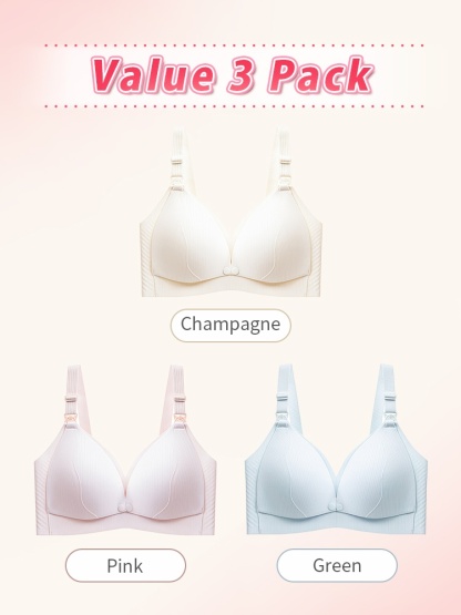 Comfort Nursing Bra Front Buckles Easy Nursing, Stable Support With Expandable Cups For Full Coverage VEIMIA