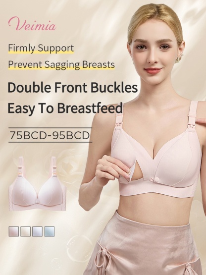 Comfort Nursing Bras Front Buckles Easy Nursing, Stable Support With Expandable Cups For Full Coverages VEIMIA