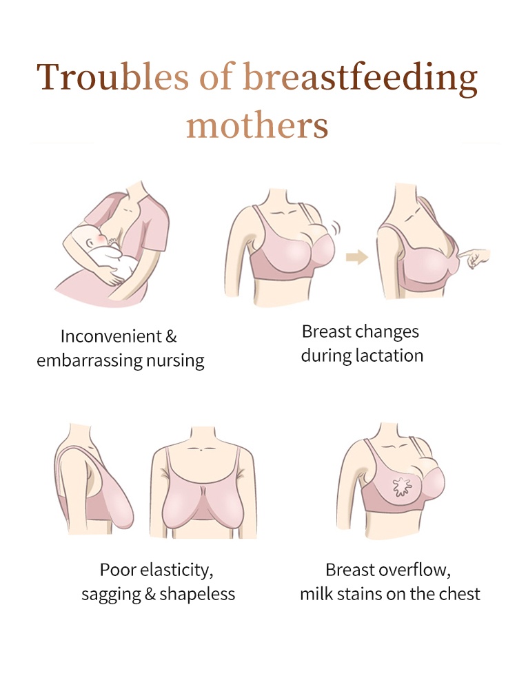 Comfort Nursing Bras Front Buckles Easy Nursings, Stable Support With Expandable Cups For Full Coverage VEIMIA