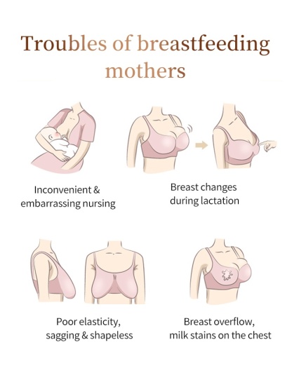 Comfort Nursing Bras Front Buckles Easy Nursings, Stable Support With Expandable Cups For Full Coverage VEIMIA