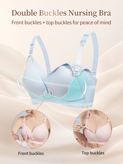 Comfort Nursing Bra Front Buckle Easy Nursings, Stable Support With Expandable Cups For Full Coverage VEIMIA