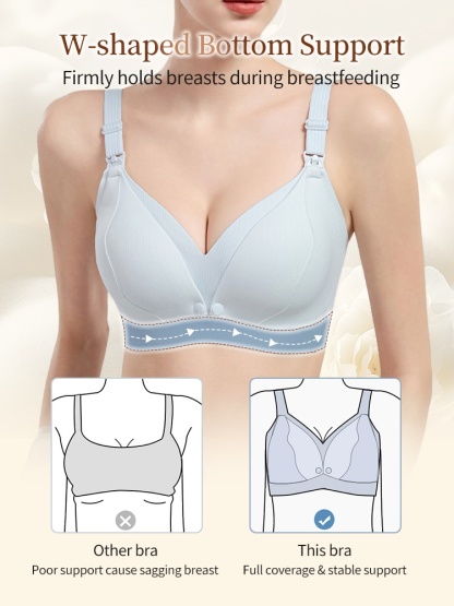Comfort Nursing Bras Front Buckle Easy Nursings, Stable Support With Expandable Cups For Full Coverage VEIMIA