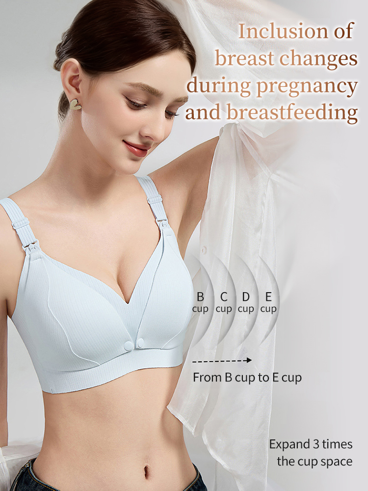 Comfort Nursing Bras Front Buckles Easy Nursing, Stable Supports With Expandable Cup For Full Coverage VEIMIA