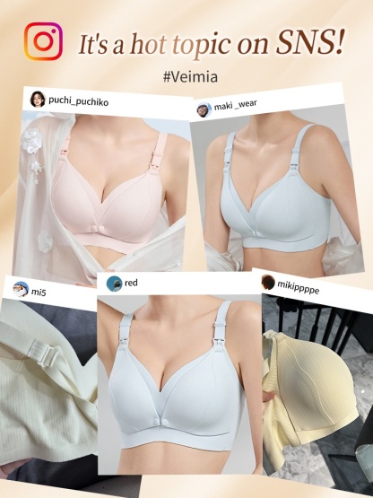 Comfort Nursing Bra Front Buckles Easy Nursings, Stable Supports With Expandable Cups For Full Coverage VEIMIA