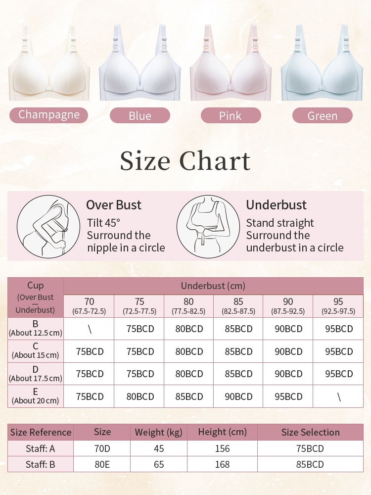 Comfort Nursing Bras Front Buckles Easy Nursings, Stable Supports With Expandable Cups For Full Coverage VEIMIA